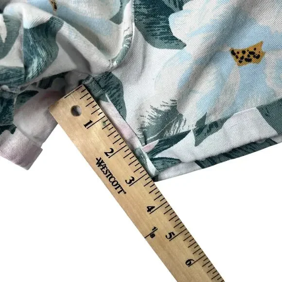 Billabong x The Salty Blonde Floral Shorts Womens 30 High Rise Cuffed Tropical - Picture 11 of 14